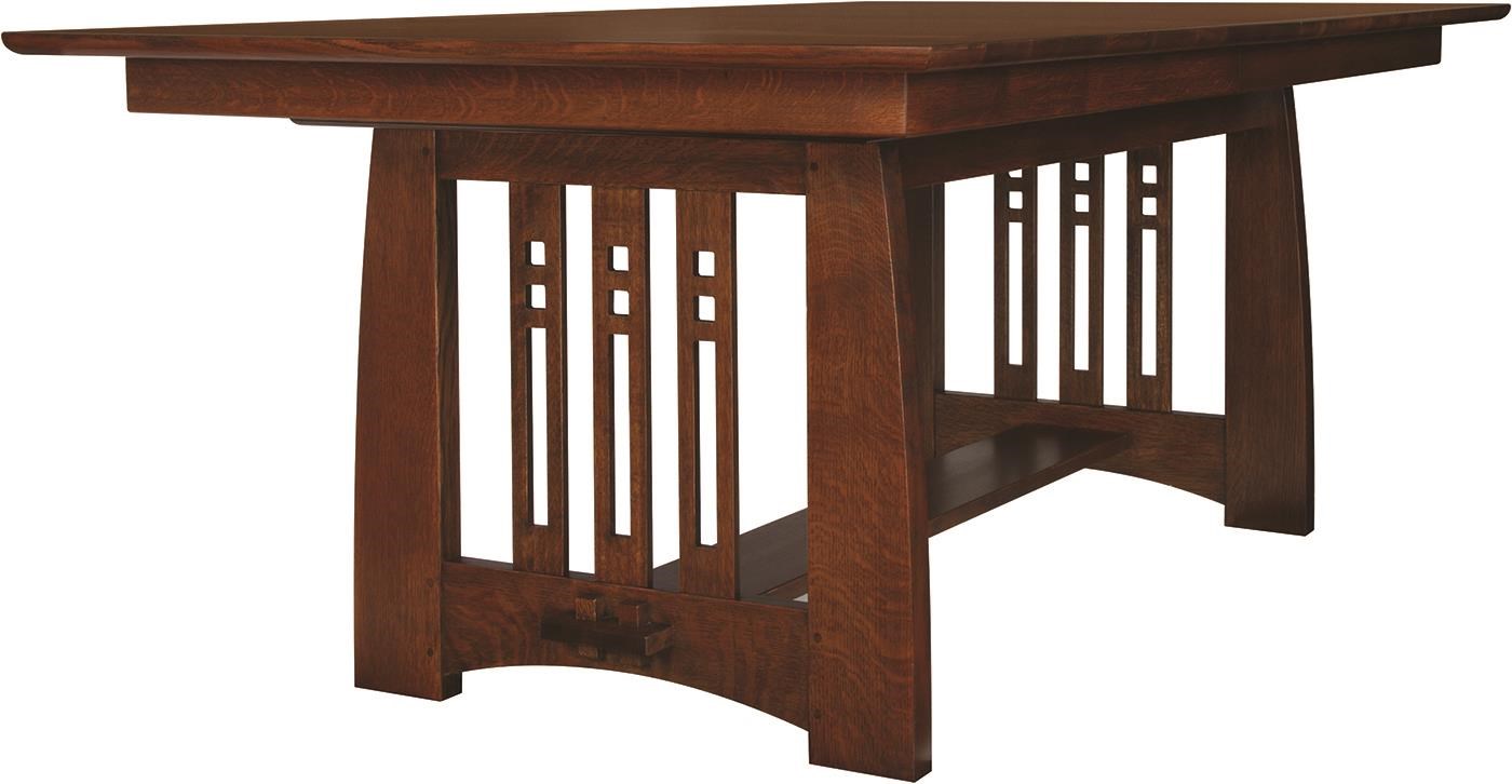 Stickley keyhole sales trestle table